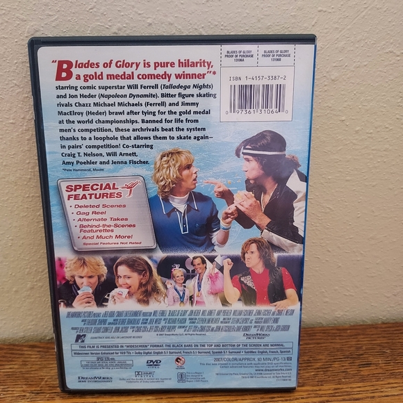 Blades of Glory (DVD) Pre-Owned Tested Working Great Condition Funny Movie - Picture 2 of 2